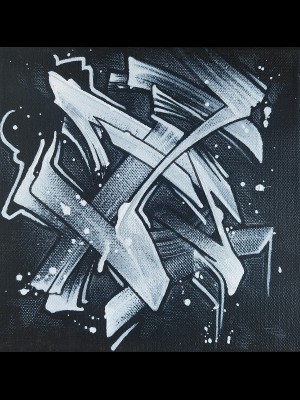 lettrerabstract-acryliquesurtoile-20x20cm